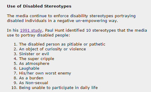 Disability Stereotypes